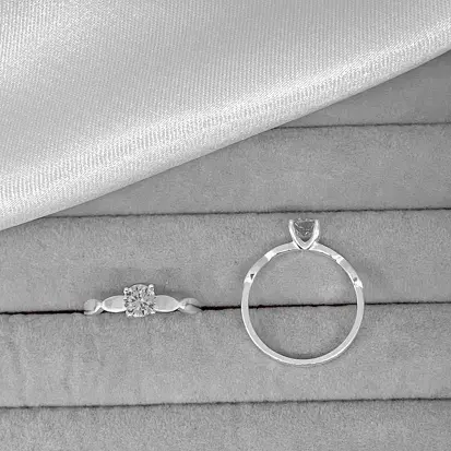 ANEL SOLITÁRIO ZIRCONIA CRISTAL 5MM