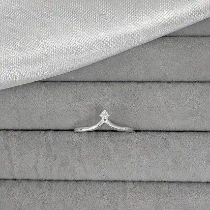 ANEL V INVERTIDO COM ZIRCONIA 2,25MM