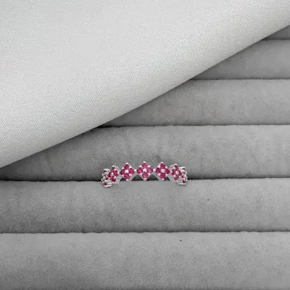 ANEL 7 TREVOS ROSA