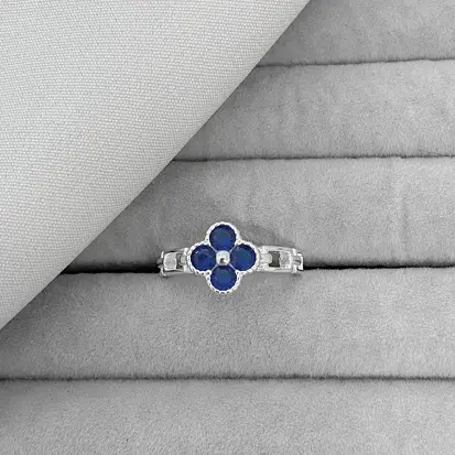 ANEL CORRENTE FLORZINHA AZUL