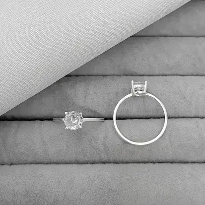 ANEL SOLITARIO ZIRC CRISTAL