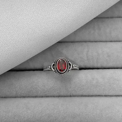 ANEL BOHO OVAL PEDRA NATURAL