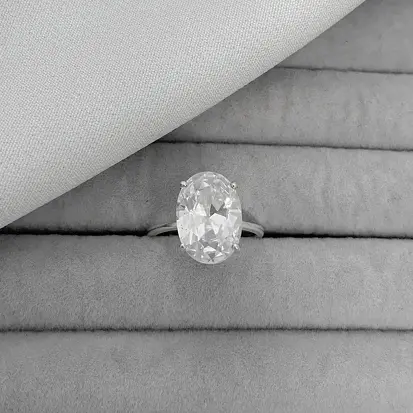 ANEL ZIRCONIA CRISTAL OVAL 10X14 MM