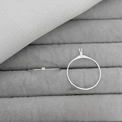 ANEL SOLITÁRIO ARO FINO CHUVEIRINHO COM ZIRCONIA