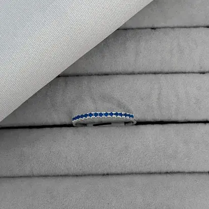 ANEL APARADOR CRAVEJADO AZUL ESCURO