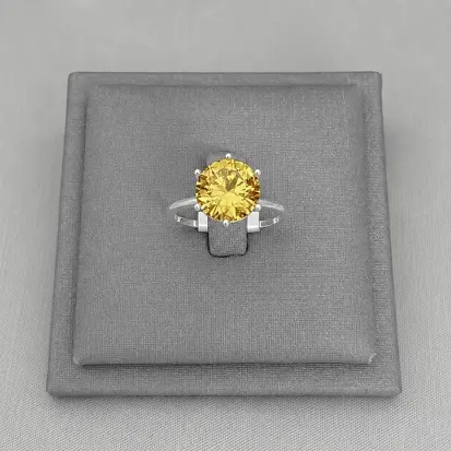 ANEL SOLITÁRIO 9MM AMARELO