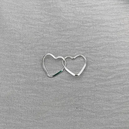 ARGOLA CORAÇAO FIO CHANFRADO 2,2CM 2MM