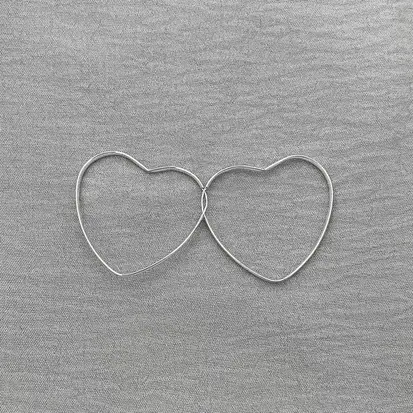 ARGOLA CORAÇAO FIO MEIA CANA 4,1CM 3MM