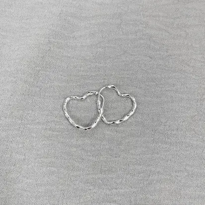 ARGOLA CORAÇÃO FIO TRANÇADO 2MM/1,9CM
