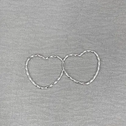 ARGOLA CORAÇAO FIO TRANÇADO 2MM/3,3CM