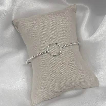 BRACELETE CIRCULO VAZADO FIO REDONDO 3MM