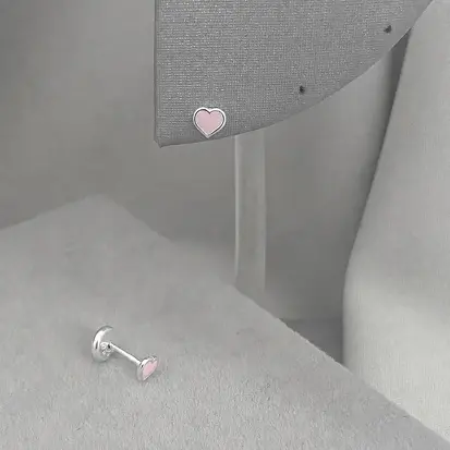 BRINCO MINI CORAÇÃO ROSA