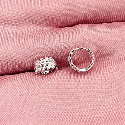 ARGOLA CLICK RAMO FOLHAS CRAVEJADO