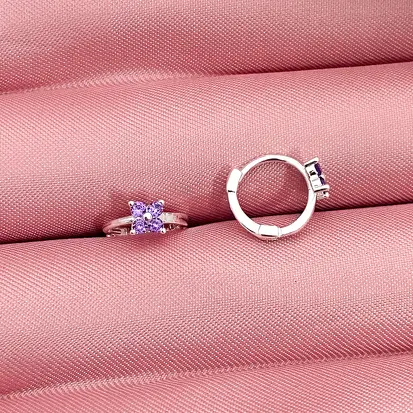 ARGOLA CLICK FLOR LILAS
