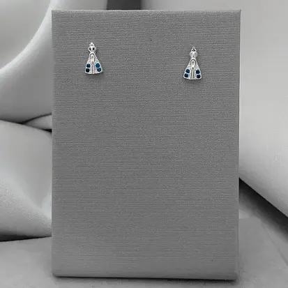 BRINCO NOSSA SENHORA CRAVEJADO AZUL