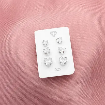 TRIO CORAÇÃO ZIRCONIA 4/5/6 MM