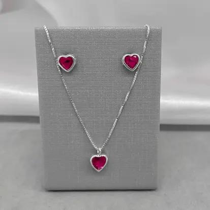 CONJUNTO CORAÇÃO PINK