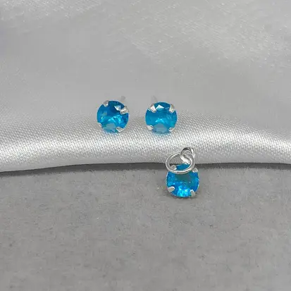 CONJUNTO REDONDO AZUL BEBÊ SEM VENEZIANA