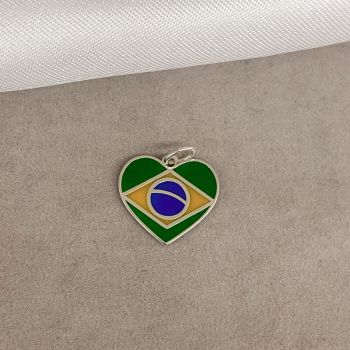 Pingente Coração G Brasil