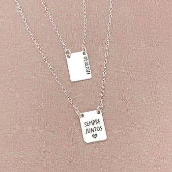Escapulário Personalizado Sempre Juntos + Data 60cm