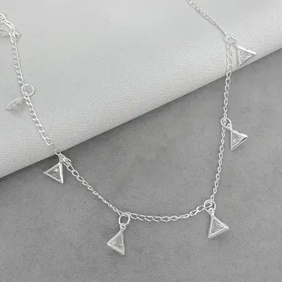 CHOKER 7 TRIANGULOS PENDURADOS 35+5CM