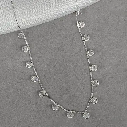 GARGANTILHA 15 ZIRCONIAS FIXAS 4MM