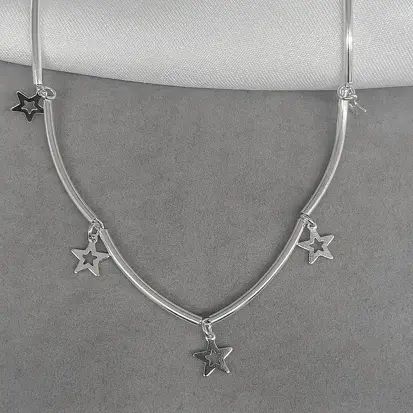 CHOKER TUBO ESTRELAS PENDURADAS