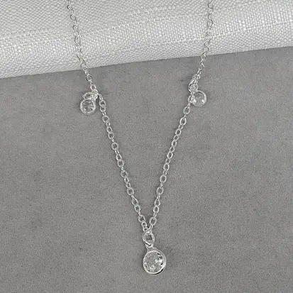 CHOKER 3 ZIRCONIAS PENDURADAS