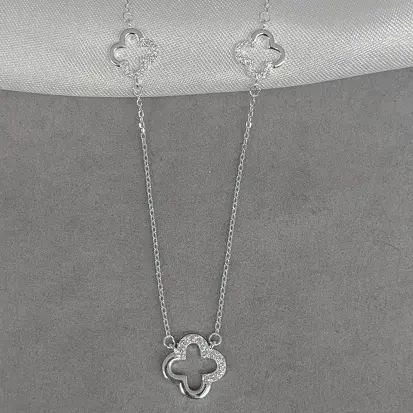 GARGANTILHA 3 VAN CLEEF VAZADOS METADE CRAV 40+5CM