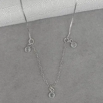 GARGANTILHA ZIRCONIAS PENDURADAS