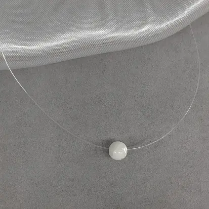 GARGANTILHA BOLA MADRE FIO DE NYLON