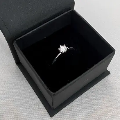 ANEL SOLITARIO MOISSANITE 5MM