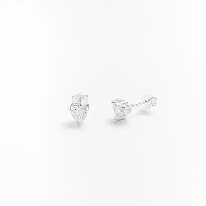 BRINCO PONTO DE LUZ CORAÇAO MOISSANITE 5MM