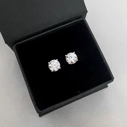BRINCO REDONDO G MOISSANITE 7MM