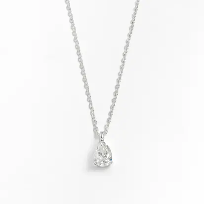 GARGANTILHA PONTO DE LUZ GOTA MOISSANITE 7MM