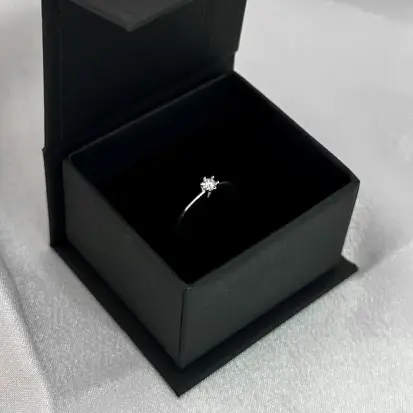 ANEL SOLITÁRIO MOISSANITE 3MM