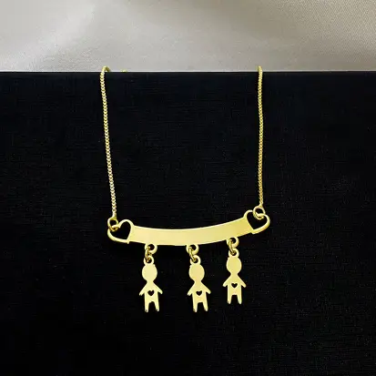 CANGA LISA 3 FILHOS CORAÇÃO DOURADO