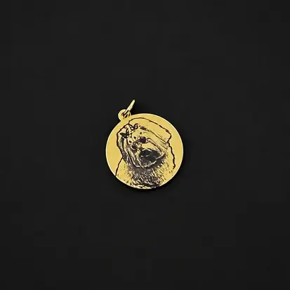 PINGENTE 1,8CM FOTO PERSONALIZADA DOURADO