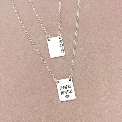 ESCAPULÁRIO PERSONALIZADO SEMPRE JUNTOS + DATA 60CM
