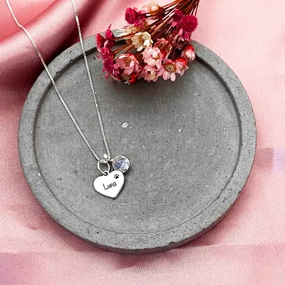 GARGANTILHA PONTO DE LUZ CORAÇÃO PERSONALIZADO