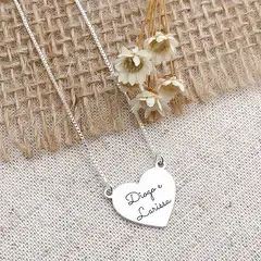 GARGANTILHA CORAÇÃO PERSONALIZADO 45CM