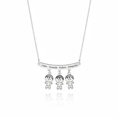 GARGANTILHA CANGA PERSONALIZADA 3 FILHOS