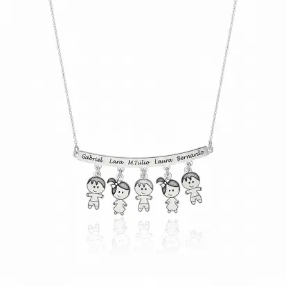 GARGANTILHA CANGA PERSONALIZADA 5 FILHOS