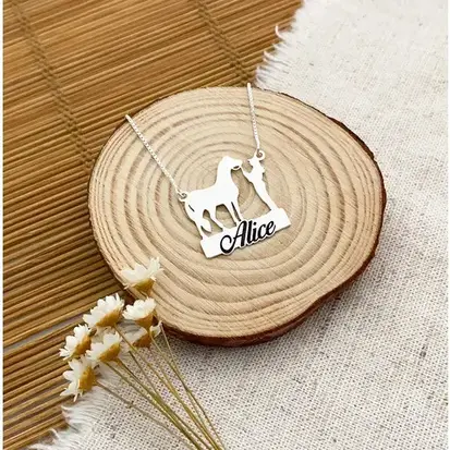 GARGANTILHA CAVALO MENINA PERSONALIZADA