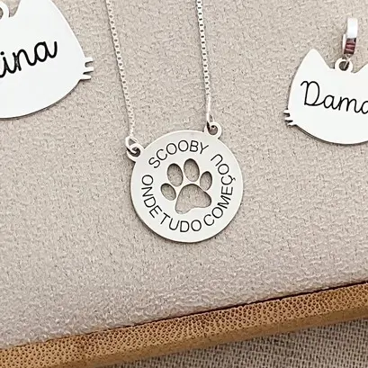 GARGANTILHA PATINHA VAZADA PERSONALIZADA