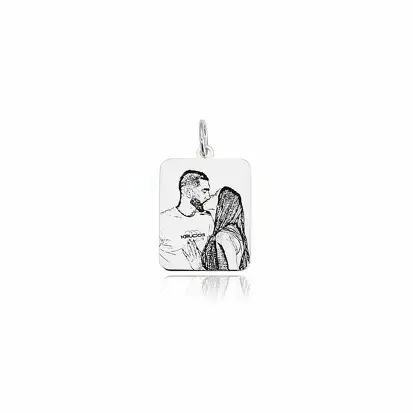 PINGENTE RETANGULAR 1,9X1,6CM FOTO PERSONALIZADA
