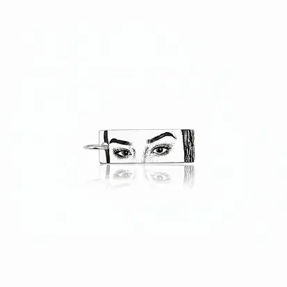 PINGENTE PLAQUINHA 2,5X0,9CM FOTO PERSONALIZADA