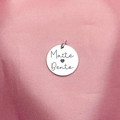 PINGENTE PERSONALIZADO MEDALHA REDONDA NOME