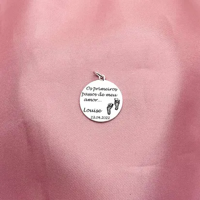 PINGENTE PLAQUINHA PEZINHOS PERSONALIZADA
