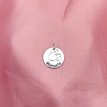 PINGENTE MEDALHA NOME MINNIE VAZADA
